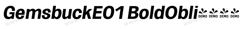 GemsbuckE01 BoldObli字体转换